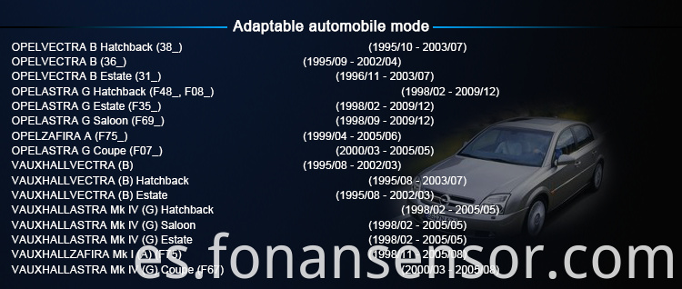 Sensor de posición de cigüeñal para OPEL ZAFIRA A F75 1.8 16V 1999-2005 S103518001Z